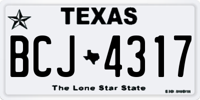 TX license plate BCJ4317