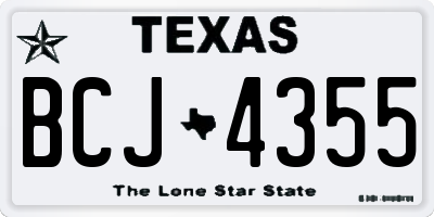 TX license plate BCJ4355