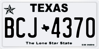 TX license plate BCJ4370