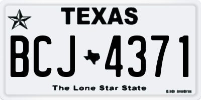 TX license plate BCJ4371