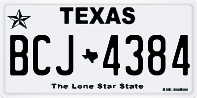 TX license plate BCJ4384