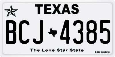 TX license plate BCJ4385