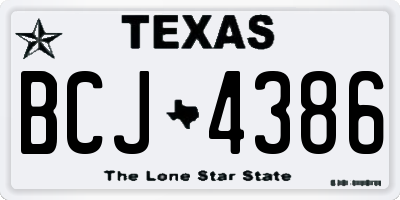 TX license plate BCJ4386
