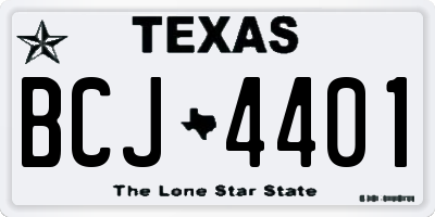 TX license plate BCJ4401