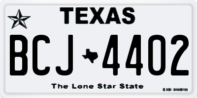 TX license plate BCJ4402