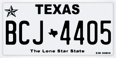 TX license plate BCJ4405