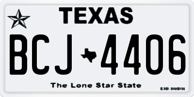 TX license plate BCJ4406