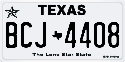 TX license plate BCJ4408