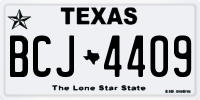 TX license plate BCJ4409