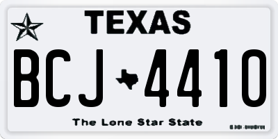 TX license plate BCJ4410