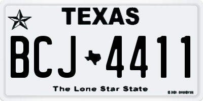 TX license plate BCJ4411