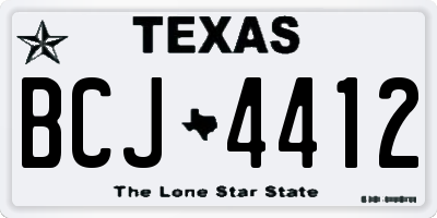 TX license plate BCJ4412