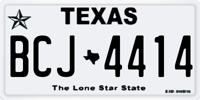 TX license plate BCJ4414