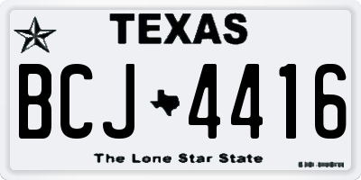 TX license plate BCJ4416