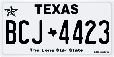 TX license plate BCJ4423
