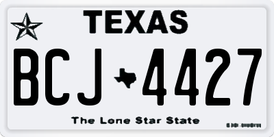 TX license plate BCJ4427