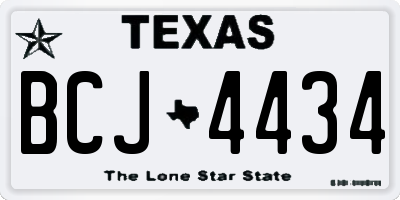 TX license plate BCJ4434