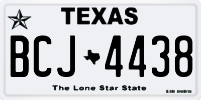 TX license plate BCJ4438