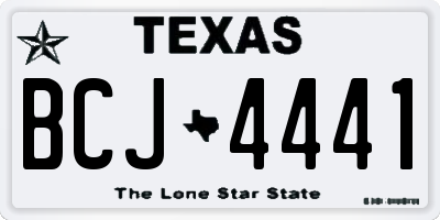 TX license plate BCJ4441