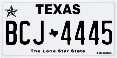 TX license plate BCJ4445