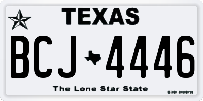 TX license plate BCJ4446