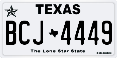TX license plate BCJ4449
