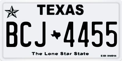TX license plate BCJ4455