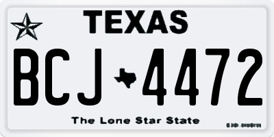 TX license plate BCJ4472