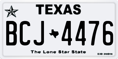 TX license plate BCJ4476