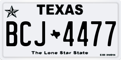TX license plate BCJ4477