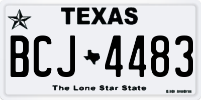 TX license plate BCJ4483