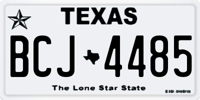 TX license plate BCJ4485