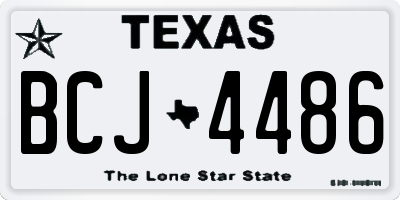 TX license plate BCJ4486