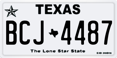 TX license plate BCJ4487