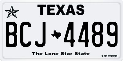 TX license plate BCJ4489