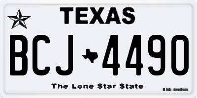 TX license plate BCJ4490