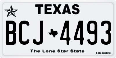 TX license plate BCJ4493