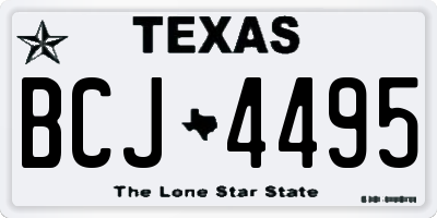 TX license plate BCJ4495