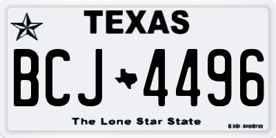 TX license plate BCJ4496