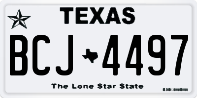 TX license plate BCJ4497