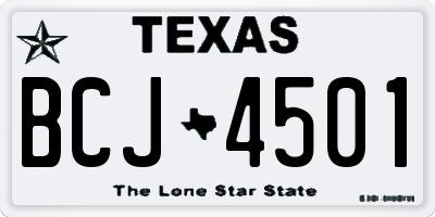 TX license plate BCJ4501