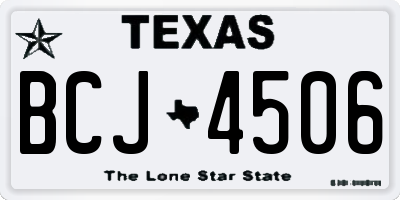 TX license plate BCJ4506