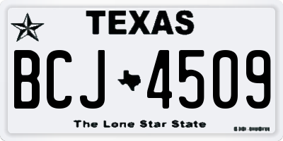 TX license plate BCJ4509