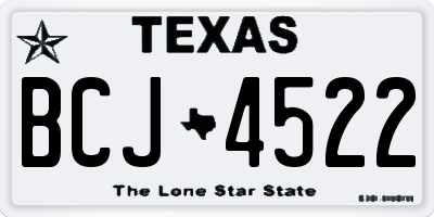 TX license plate BCJ4522