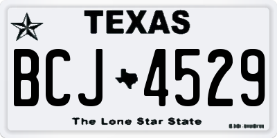 TX license plate BCJ4529