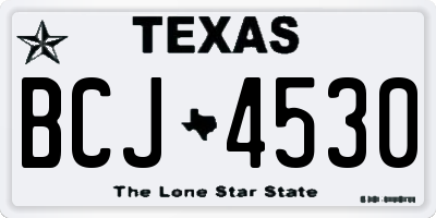 TX license plate BCJ4530