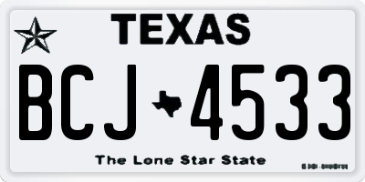 TX license plate BCJ4533