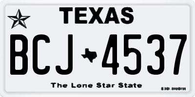 TX license plate BCJ4537