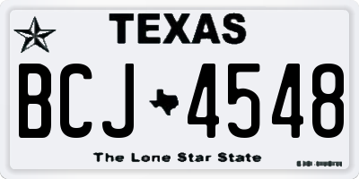 TX license plate BCJ4548