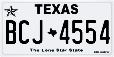 TX license plate BCJ4554